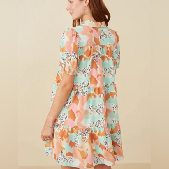 NWT Hayden Abstract Baby Doll Dress - Picture 2 of 6